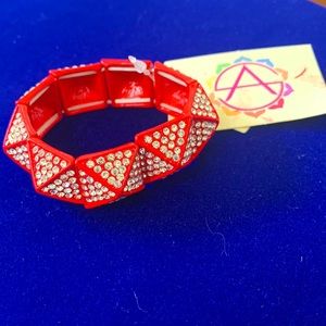 Amrita Singh pyramid Crystal embellished stretch bracelet